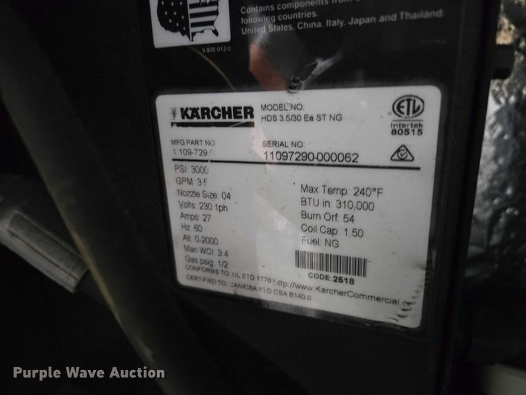 image for item EF1476 Karcher HDS 3.5/30 Ea ST NG hot pressure washer