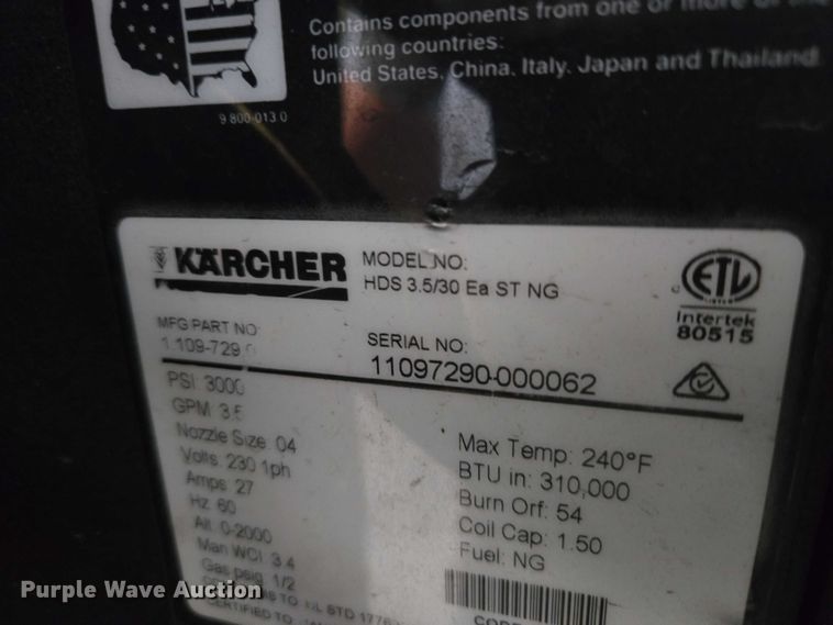 image for item EF1476 Karcher HDS 3.5/30 Ea ST NG hot pressure washer