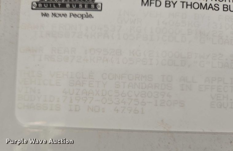 image for item EF1487 2006 Freightliner FS65 school bus