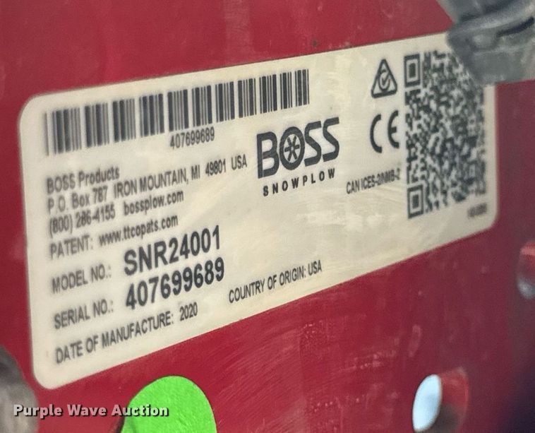 image for item EF2001 2020 Boss SNR24001 snow pusher