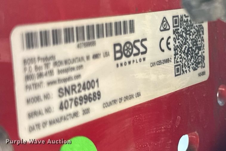 image for item EF2001 2020 Boss SNR24001 snow pusher