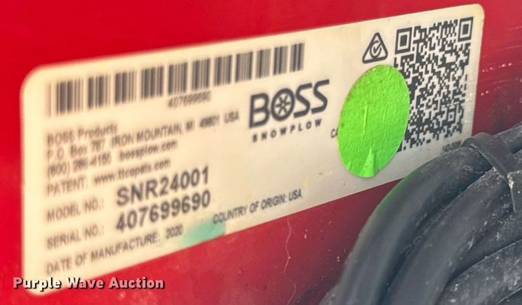 image for item EF2003 2020 Boss SNR24001 snow pusher