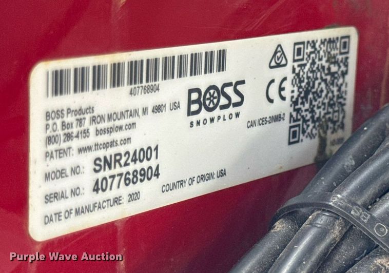 image for item EF2014 2020 Boss SNR24001 snow pusher