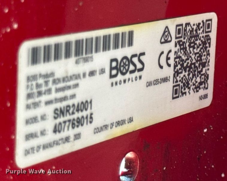 image for item EF2016 2020 Boss SNR24001 snow pusher