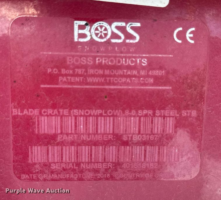 image for item EF2018 Boss STB03167 snow plow