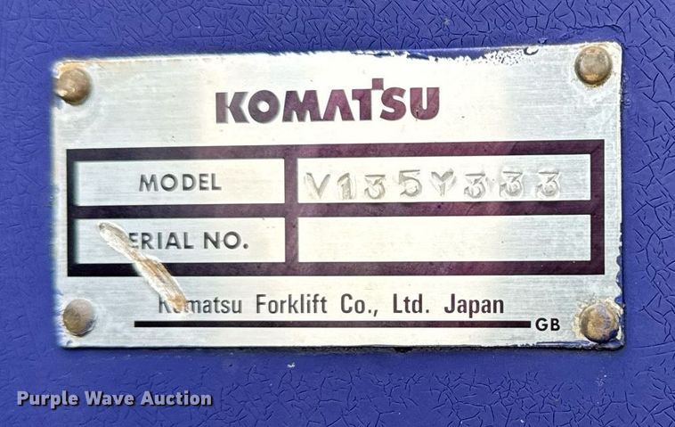 image for item EG5861 1999 Komatsu FD 135-6 forklift