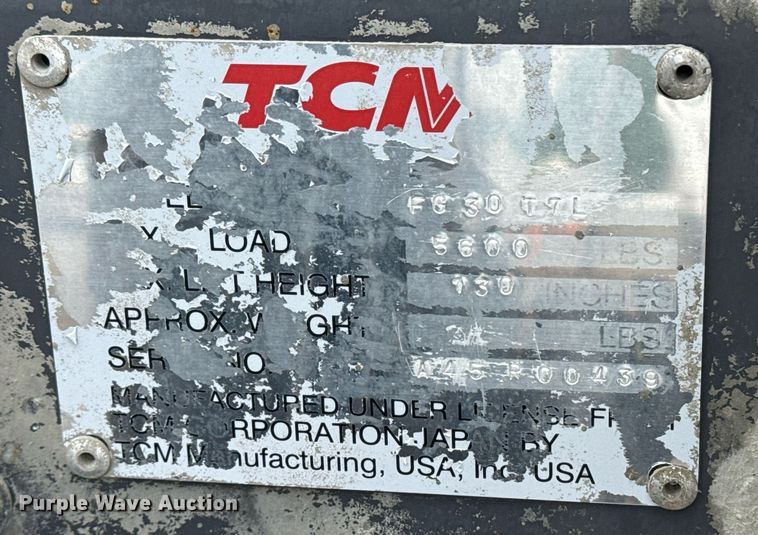 image for item EG5885 TCM FC30T7L forklift