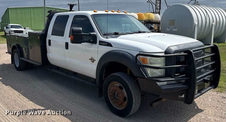 image for item EG6494 2012 Ford F550 Super Duty Crew Cab flatbed truck