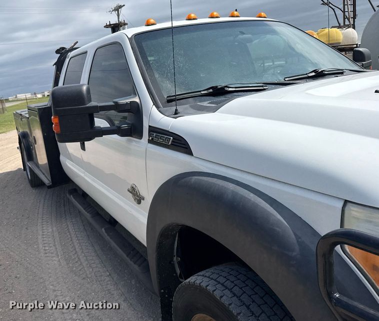 image for item EG6494 2012 Ford F550 Super Duty Crew Cab flatbed truck