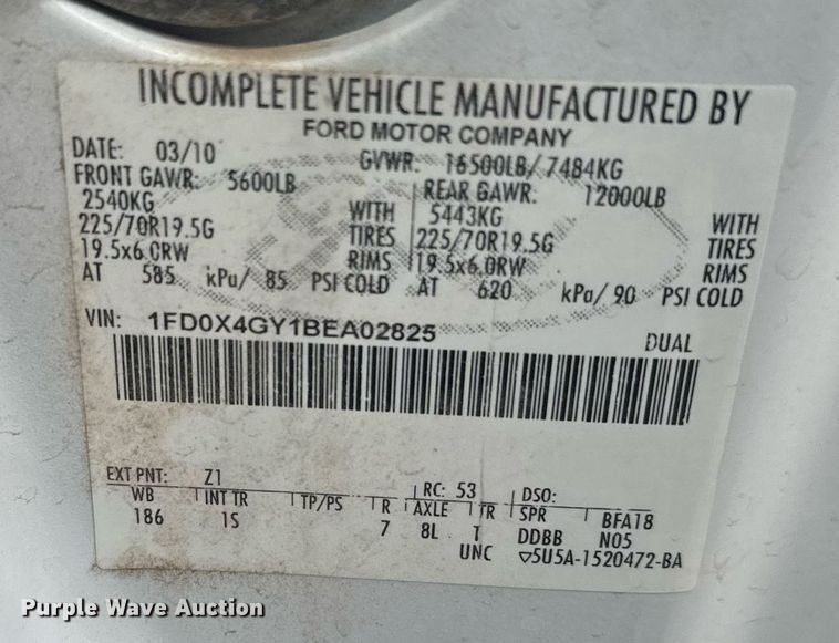 image for item EG6542 2011 Ford F450 Super Duty SuperCab utility / service truck