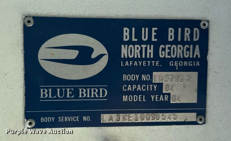 image for item EG8083 2004 Blue Bird school bus