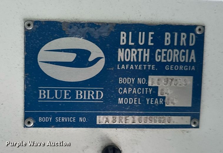 image for item EG8086 2004 Blue Bird school bus