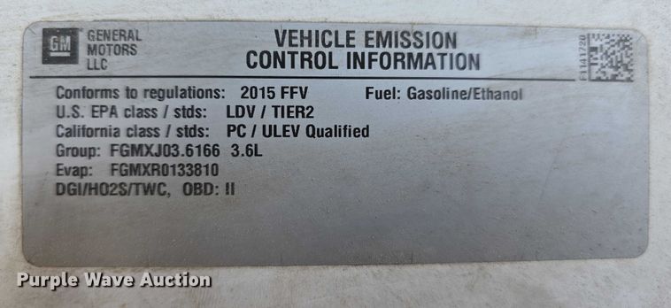 image for item EI0002 2015 Chevrolet Impala Limited 