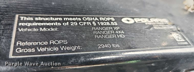 image for item EJ0087 2011 Polaris Ranger 800 EFI utility vehicle