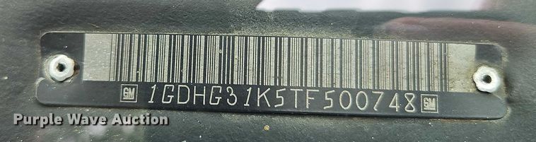 image for item EJ0098 1996 GMC Vandura 3500 box truck