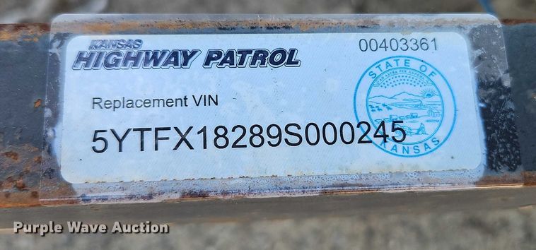 image for item EJ0105 2009 Smiley Rileys Trailer Mfg utility trailer