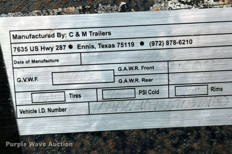 image for item EJ3833 2006 C & M Trailers utility trailer