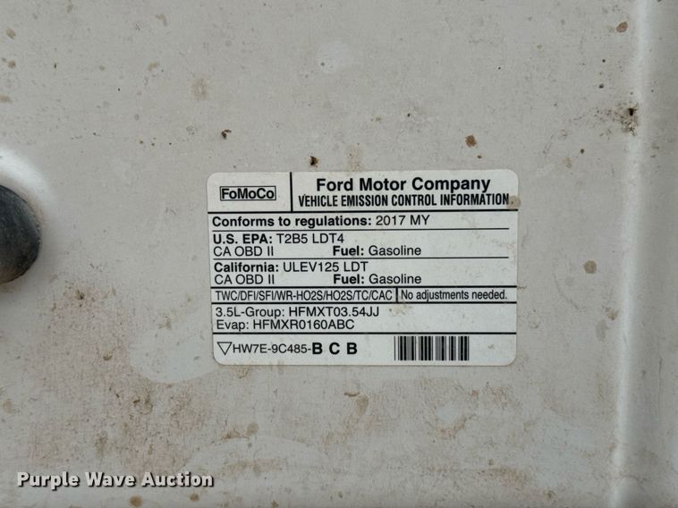 image for item EJ4678 2017 Ford F150 SuperCrew pickup truck