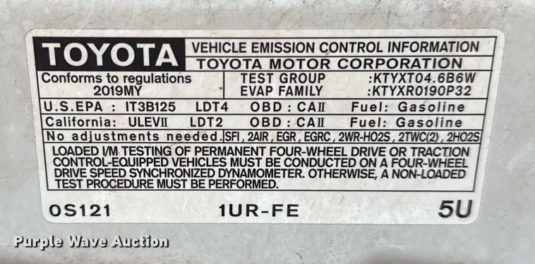 image for item EJ4679 2019 Toyota Tundra Double Cab pickup truck