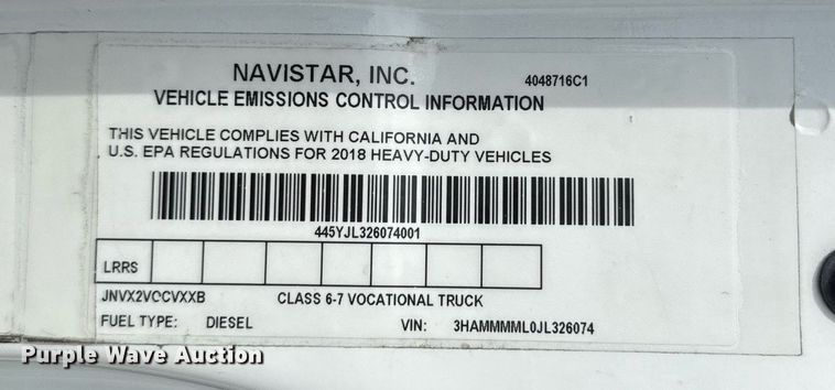 image for item EJ4683 2018 International 4300 SBA refrigerated truck