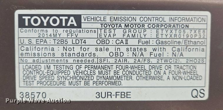 image for item EJ7567 2014 Toyota Tundra 1794 Edition CrewMax pickup truck