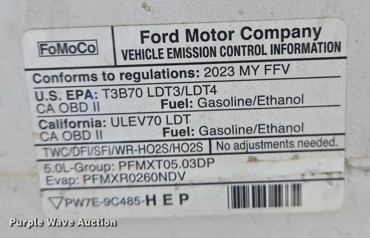 image for item EJ7569 2023 Ford F150 STX SuperCrew pickup truck