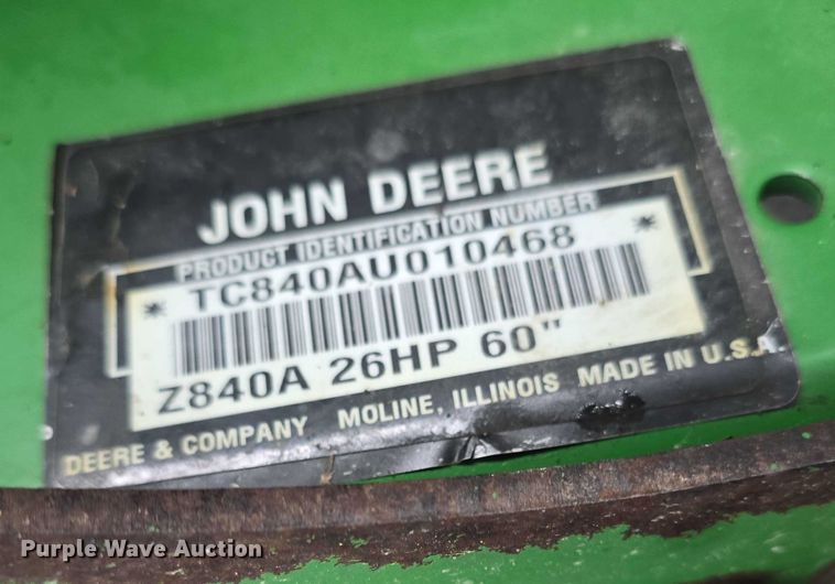 image for item EK5272 2008 John Deere  Z840A ZTR lawn mower