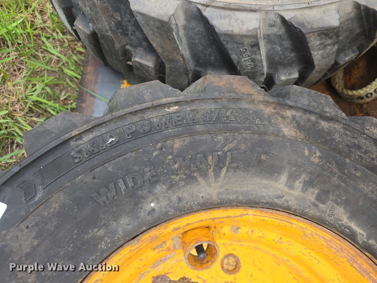 image for item EK5301 (2) BKT 12-16.5 skid steer tires and wheels