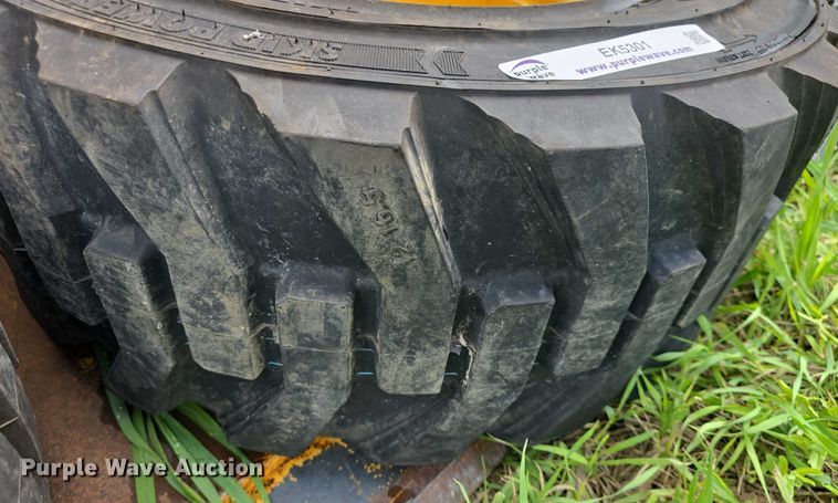 image for item EK5301 (2) BKT 12-16.5 skid steer tires and wheels