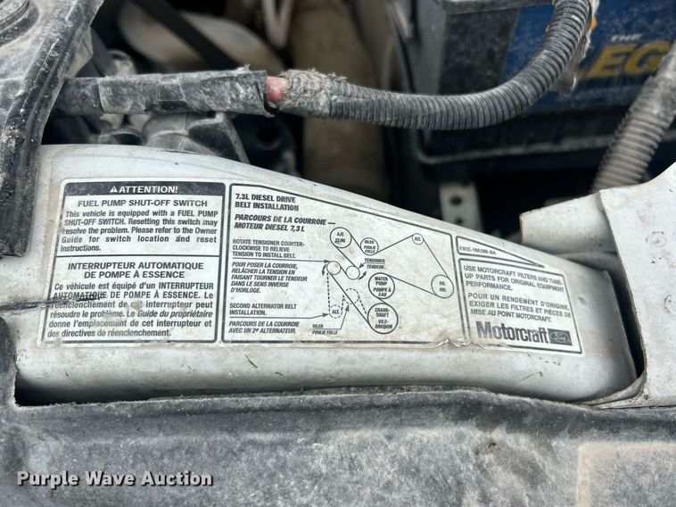 image for item EK8077 2003 Ford F350 Super Duty XL flatbed pickup truck