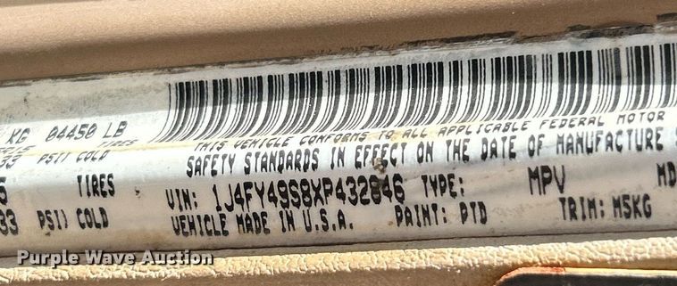 image for item EK8150 1999 Jeep Wrangler SUV