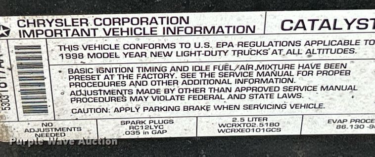 image for item EK8151 1998 Jeep Wrangler SUV