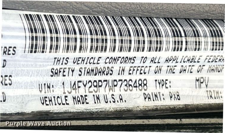 image for item EK8151 1998 Jeep Wrangler SUV