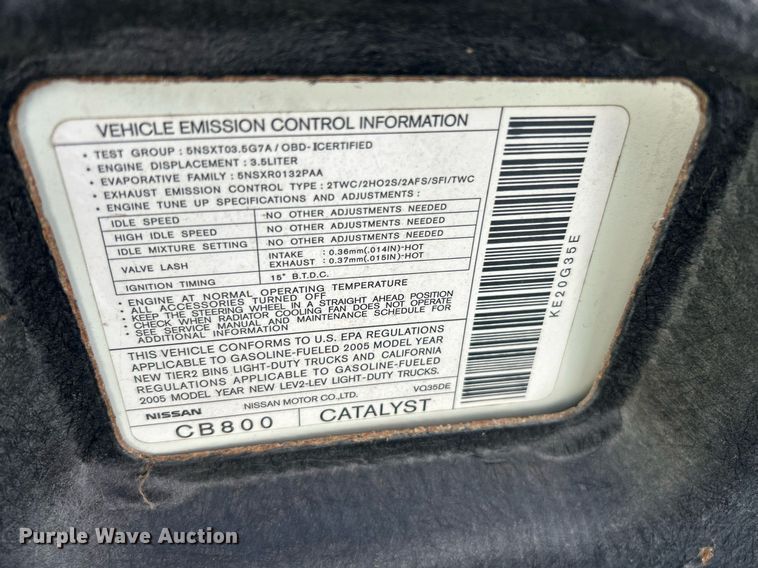 image for item EK8172 2005 Nissan Murano SL SUV