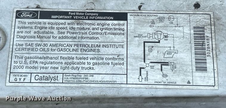 image for item EK8173 2000 Ford Ranger XLT SuperCab pickup truck