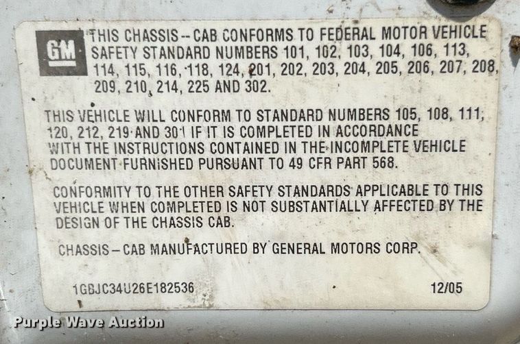 image for item EK8205 2006 Chevrolet Silverado 3500 dump flatbed pickup truck