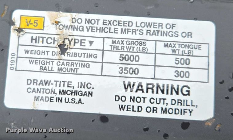image for item EM7398 Approximately 12 Draw Tite receiver hitches