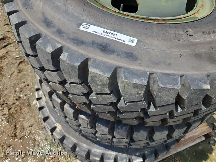 image for item EM7451 (3) Goodyear 11.00R20 tires and wheels