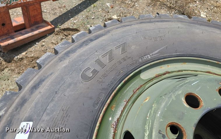 image for item EM7451 (3) Goodyear 11.00R20 tires and wheels