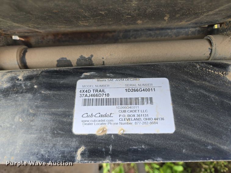 image for item EM7483 2003 Cub Cadet Volunteer utility vehicle