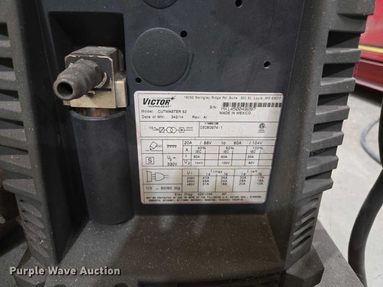 image for item EM7485 2014 Victor Thermal Dynamics CutMaster 52 plasma cutter