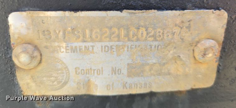 image for item EO0842 1990 Starlite utility trailer