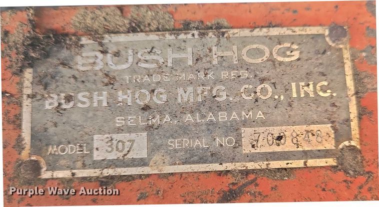image for item EO0935 Bush Hog 307 rotary mower