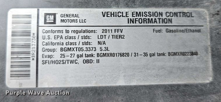 image for item EO1018 2011 Chevrolet Suburban 1500 SUV