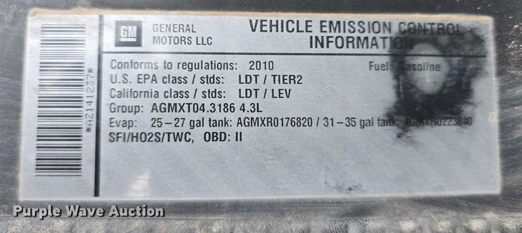 image for item EO1022 2010 Chevrolet Silverado 1500 pickup truck