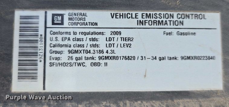 image for item EO1024 2009 Chevrolet Silverado 1500 pickup truck