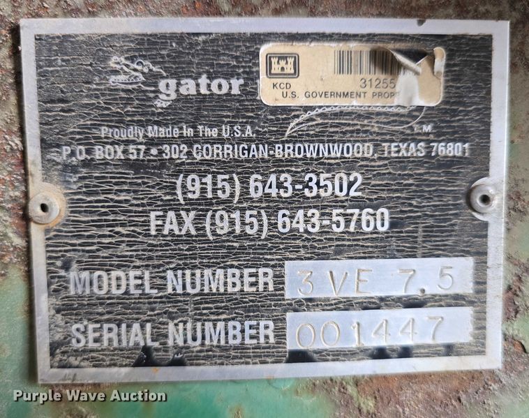 image for item EO1057 Gator Pump Inc. 3VL 7.5 transfer pump