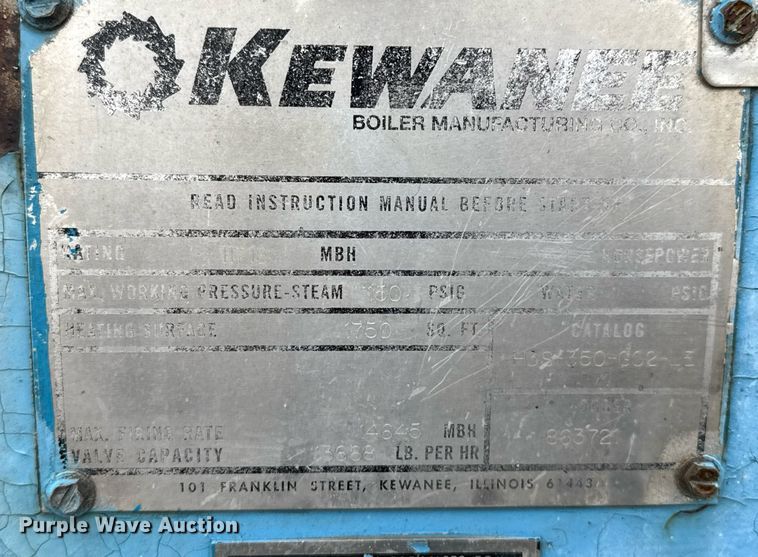 image for item EQ4910 Kewanee boiler