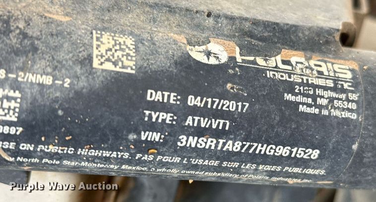 image for item EQ4934 2017 Polaris Ranger utility vehicle