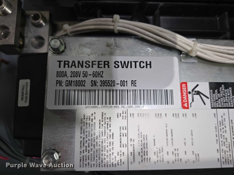 image for item EQ6554 Kohler 100 generator